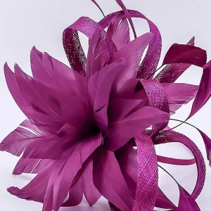 SOUL Accessories Flower Fascinator In Plum* Fascinators