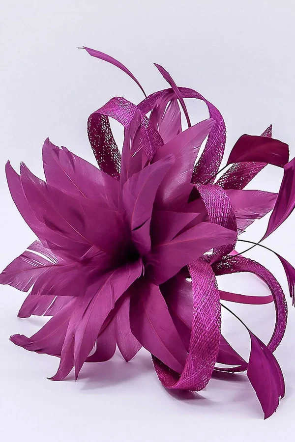 SOUL Accessories Flower Fascinator In Plum* Fascinators