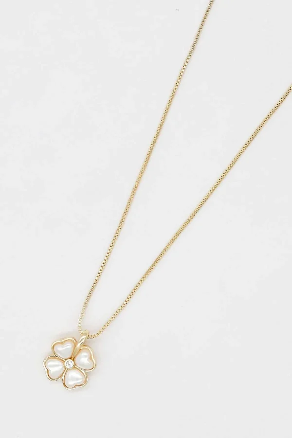 Joularie Flower Necklace In Gold* Necklaces