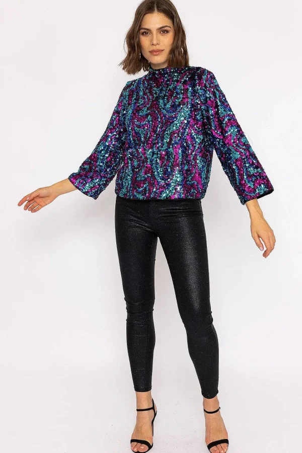 Y.A.S Flua 3/4 Sleeve Top In Black*Women Tops & Blouses