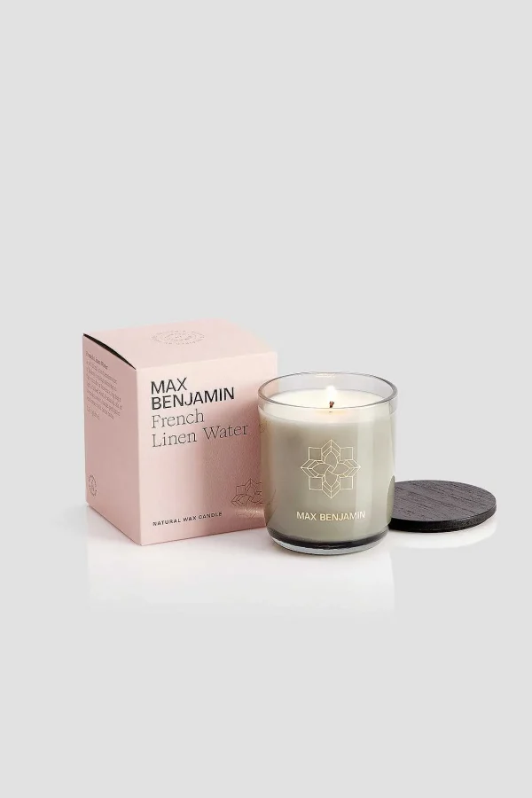 Max Benjamin French Linen Water Natural Wax Candle* Homeware
