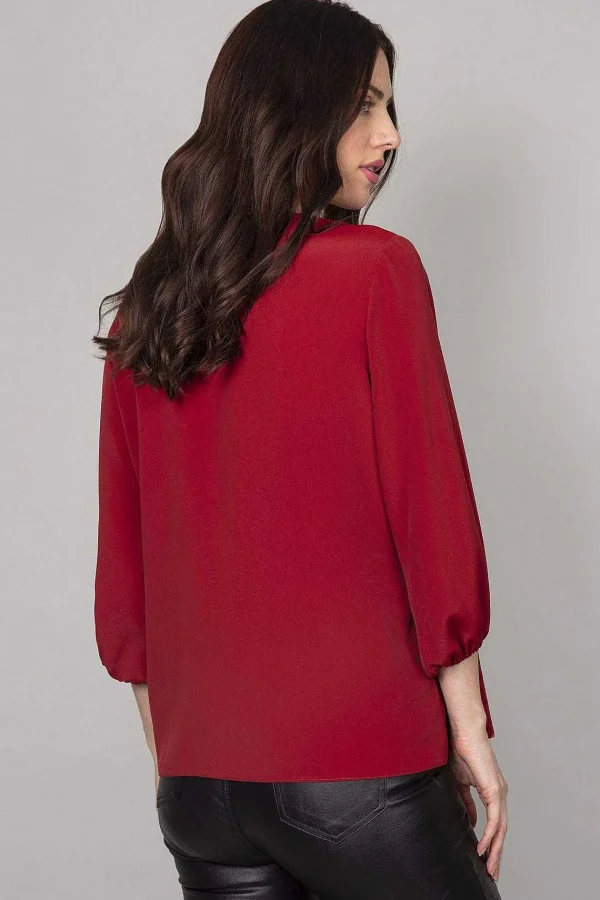 Rowen Avenue Frill Blouse In Burgundy*Women Tops & Blouses