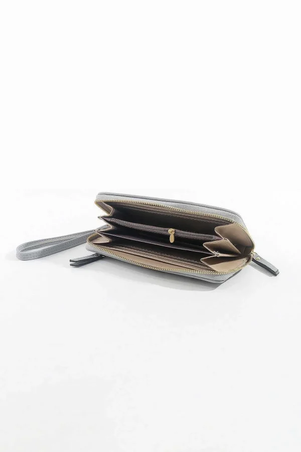 SOUL Accessories Front Zip Purse In Grey* Accessories