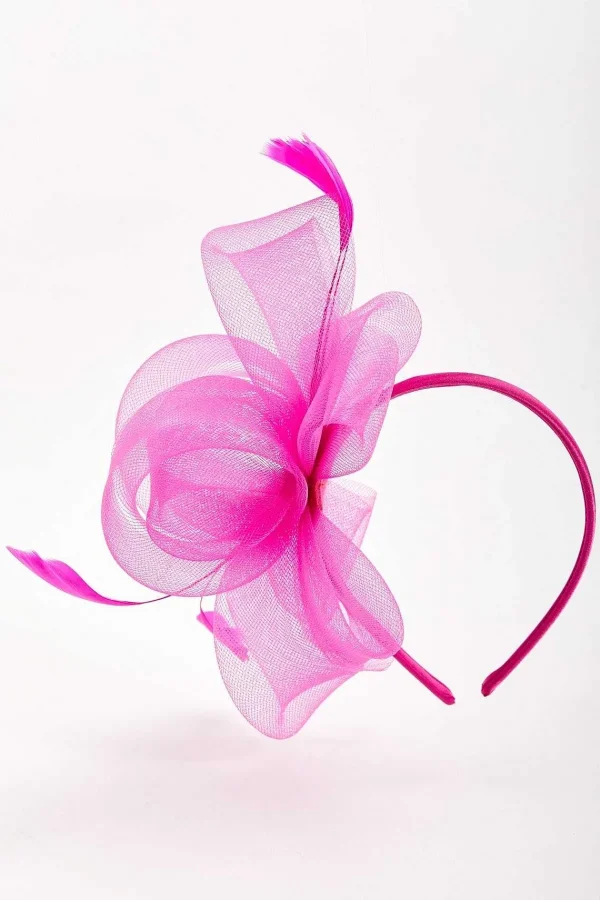 SOUL Accessories Fuchsia Hairband Fascinator With Feathers* Fascinators