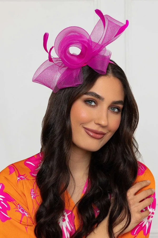 SOUL Accessories Fuchsia Hairband Fascinator With Feathers* Fascinators