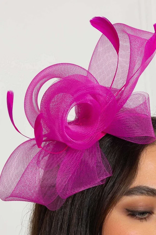 SOUL Accessories Fuchsia Hairband Fascinator With Feathers* Fascinators