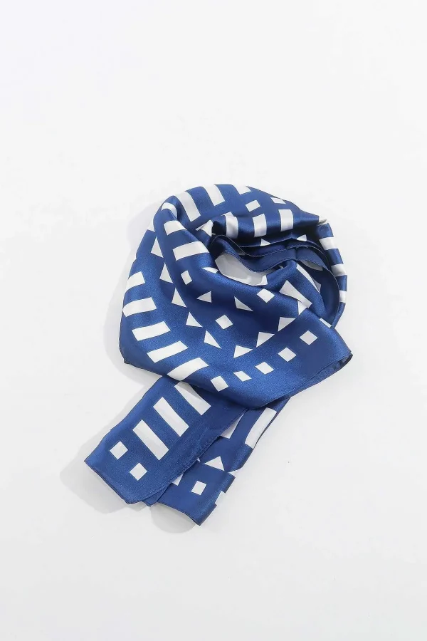 SOUL Accessories Geo Neckerchief Scarf In Navy* Accessories