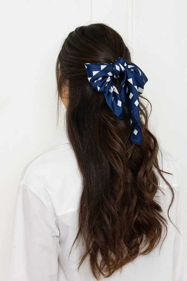 SOUL Accessories Geo Neckerchief Scarf In Navy* Accessories