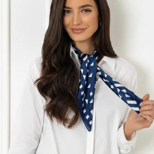 SOUL Accessories Geo Neckerchief Scarf In Navy* Accessories