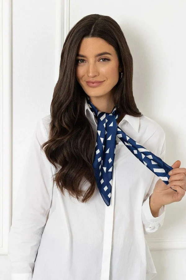 SOUL Accessories Geo Neckerchief Scarf In Navy* Accessories