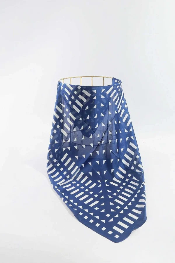 SOUL Accessories Geo Neckerchief Scarf In Navy* Accessories