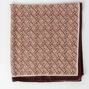 Pala D'oro Accessories Geo Print Scarf In Coffee* Accessories