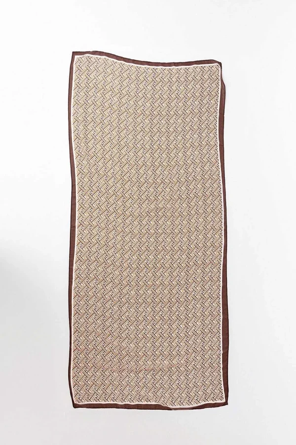 Pala D'oro Accessories Geo Print Scarf In Coffee* Accessories