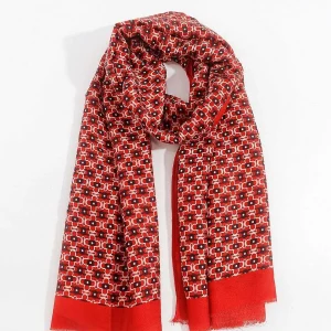 SOUL Accessories Geometric Print Scarf In Red* Accessories