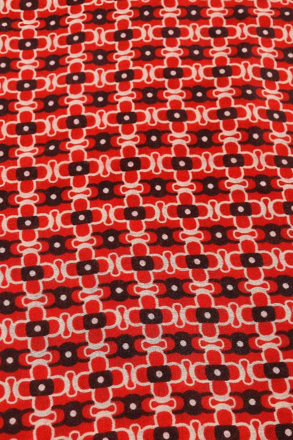 SOUL Accessories Geometric Print Scarf In Red* Accessories
