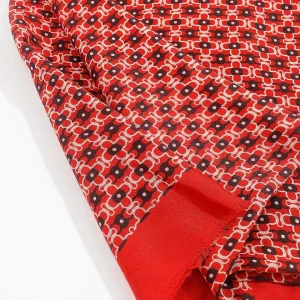 SOUL Accessories Geometric Print Scarf In Red* Accessories