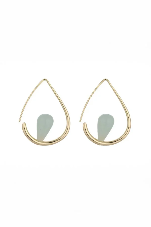 Knight & Day Gia Amazon Gemstone Hoops* Earrings