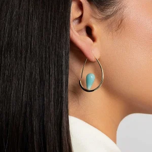 Knight & Day Gia Amazon Gemstone Hoops* Earrings