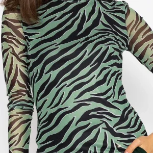 Vero Moda Gigi High Neck Top In Animal Print*Women Tops & Blouses