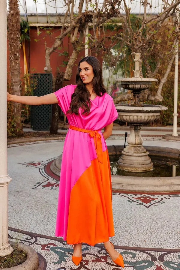 Pala D'oro Gigi Midi Dress In Pink*Women Dresses & Jumpsuits