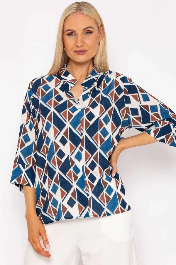 Pala D'oro Gina Blouse In Navy*Women Tops & Blouses