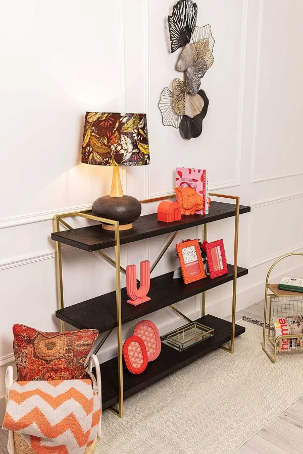 Carraig Donn HOME Gold And Black Console Table* Homeware