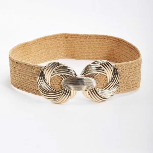 SOUL Accessories Gold Clap Woven Elastic Belt* Belts