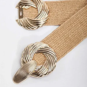 SOUL Accessories Gold Clap Woven Elastic Belt* Belts