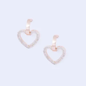 Knight & Day Gold Hoop & Heart Earrings* Jewellery
