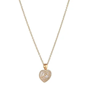 Knight & Day Gold Micropave Heart Pendant* Jewellery