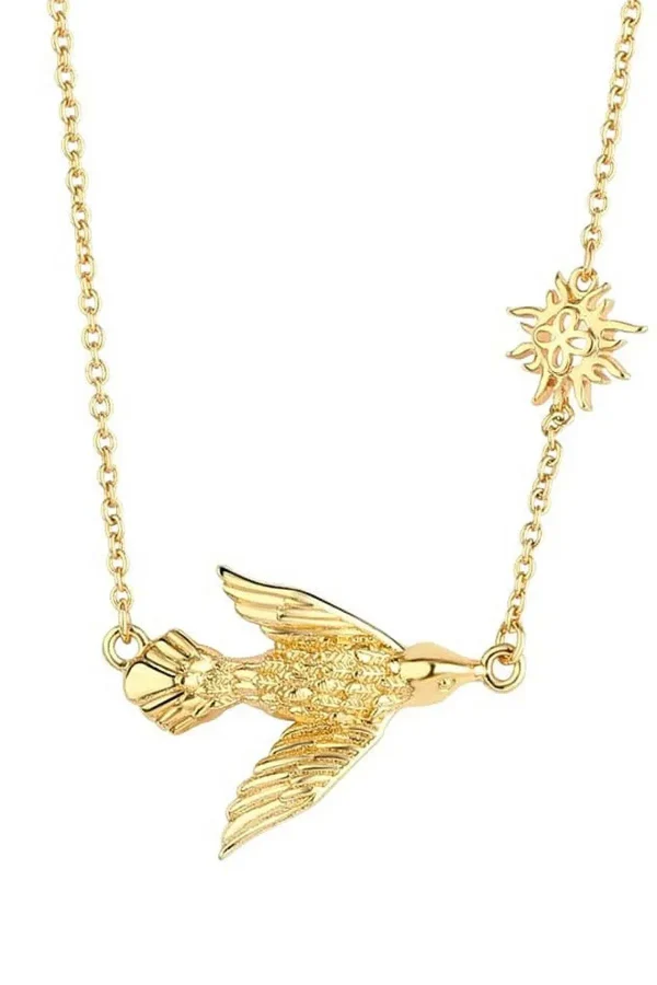 Newbridge Silverware Jewellery Gold Plated Necklace With Bird And Sun Charm* Boxed Gifts