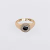 Soul Jewellery Gold Ring With Black Detail Size 7* Rings