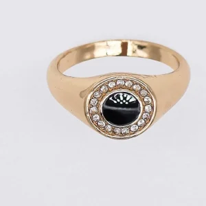Soul Jewellery Gold Ring With Black Detail Size 7* Rings