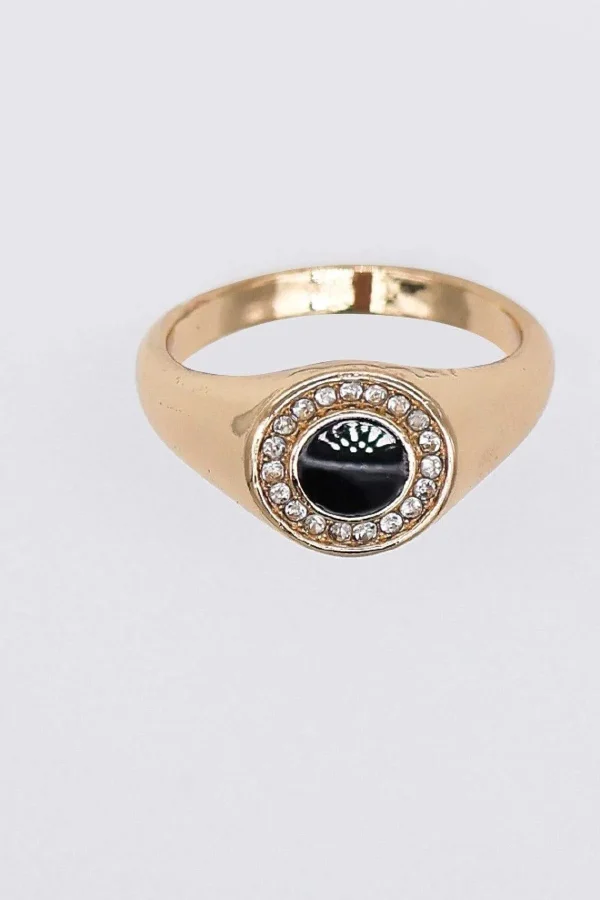 Soul Jewellery Gold Ring With Black Detail Size 7* Rings