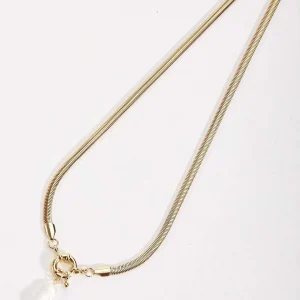 Soul Jewellery Gold Snake Chain Pearl Pendant Necklace* Boxed Gifts