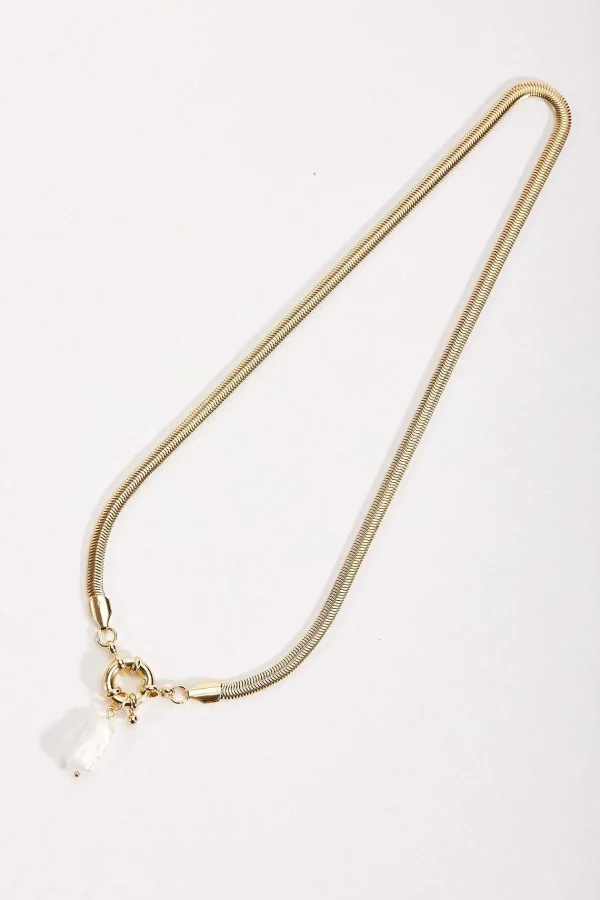 Soul Jewellery Gold Snake Chain Pearl Pendant Necklace* Boxed Gifts