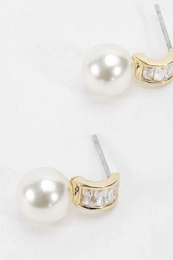 Joularie Gold Tone Drop Pearl Earrings* Boxed Gifts