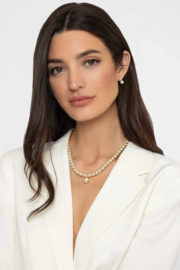 Joularie Gold Tone Drop Pearl Earrings* Boxed Gifts