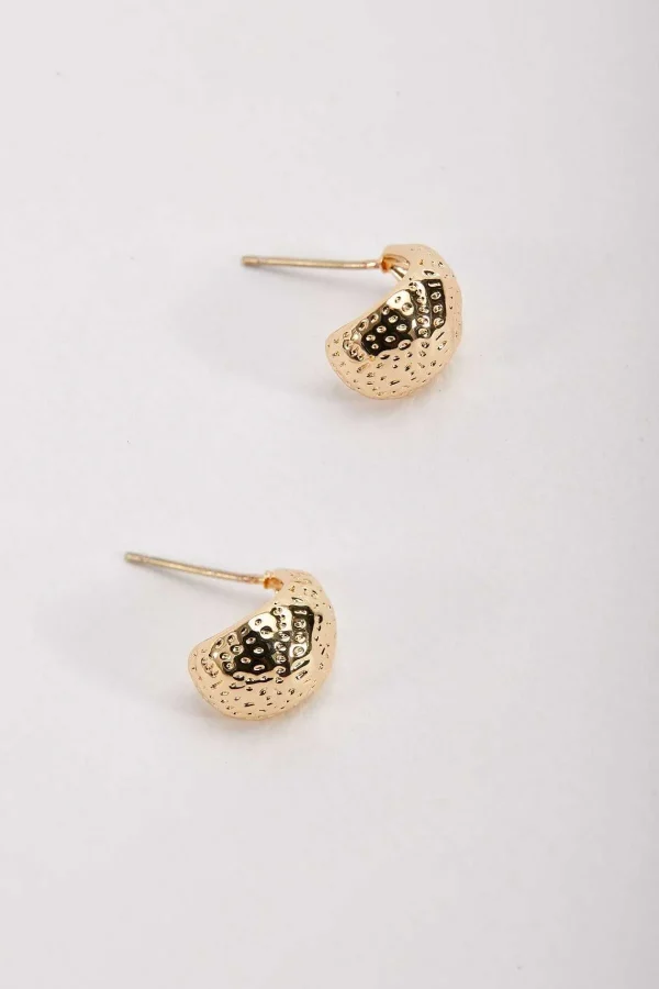 Soul Jewellery Gold Tone Textured Teardrop Earrings*Women As Seen On Social