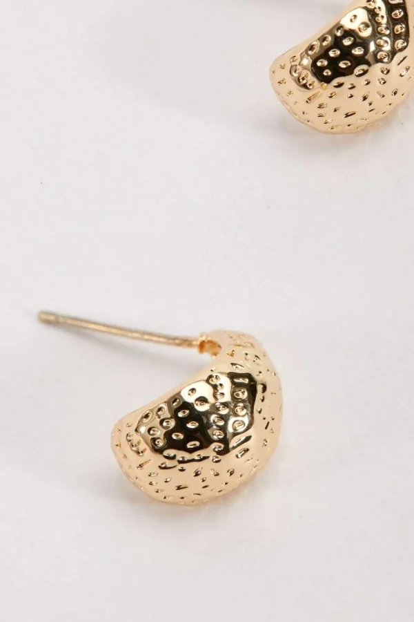 Soul Jewellery Gold Tone Textured Teardrop Earrings*Women As Seen On Social