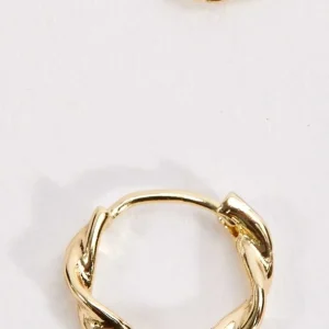 Soul Jewellery Gold Tone Twist Hoop Earrings*Women April Edit