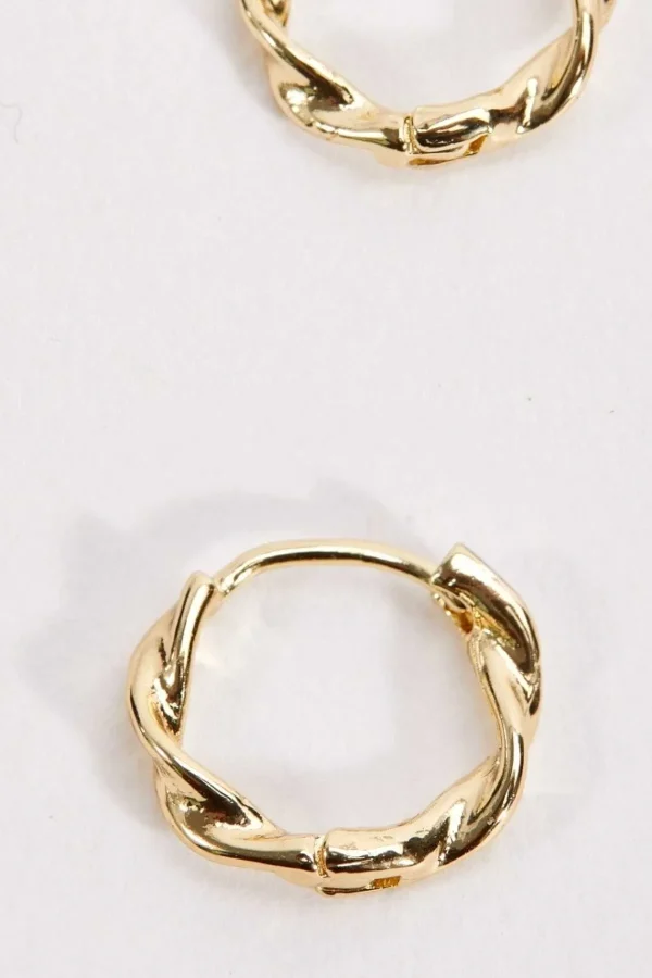 Soul Jewellery Gold Tone Twist Hoop Earrings*Women April Edit