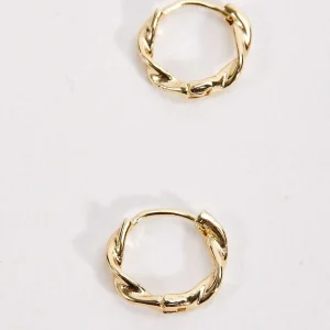 Soul Jewellery Gold Tone Twist Hoop Earrings*Women April Edit