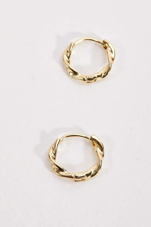 Soul Jewellery Gold Tone Twist Hoop Earrings*Women April Edit