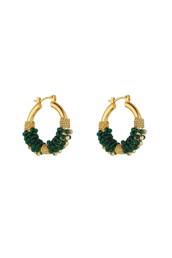 Knight & Day Green Cluster Hoops* Boxed Gifts