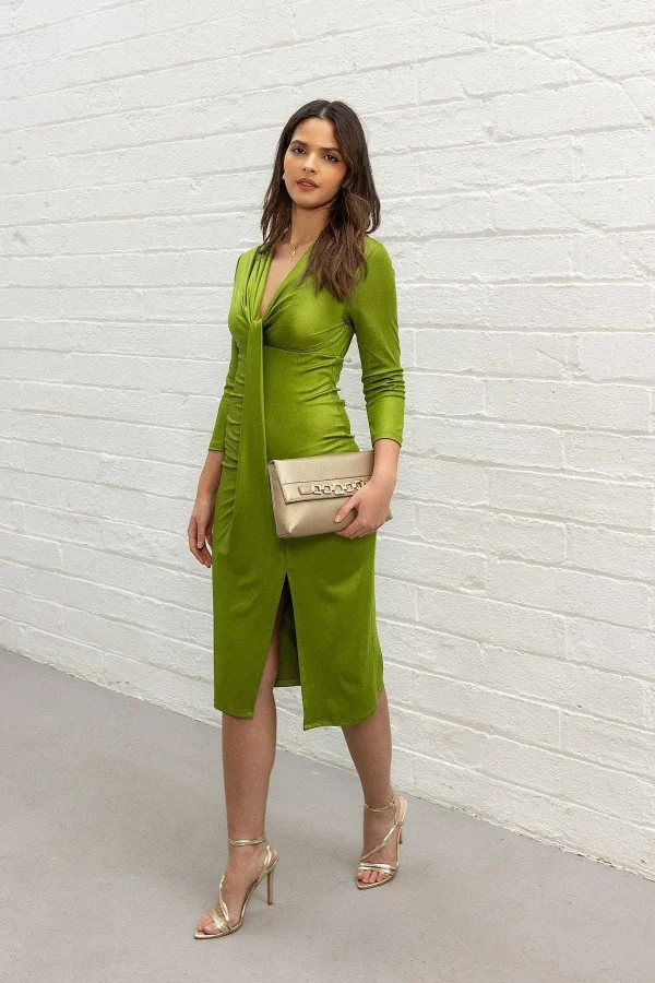Pala D'oro Sport Green Fitted Midi Dress*Women Dresses & Jumpsuits