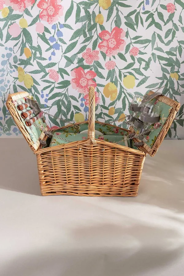 Carraig Donn HOME Green Floral 2 Person Picnic Basket* Homeware