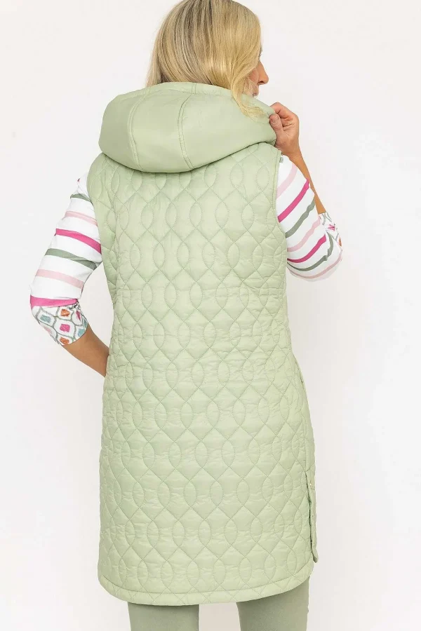 Voulez Vous Green Longline Gilet With Hood*Women Classic Fashion