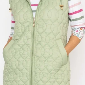 Voulez Vous Green Longline Gilet With Hood*Women Classic Fashion