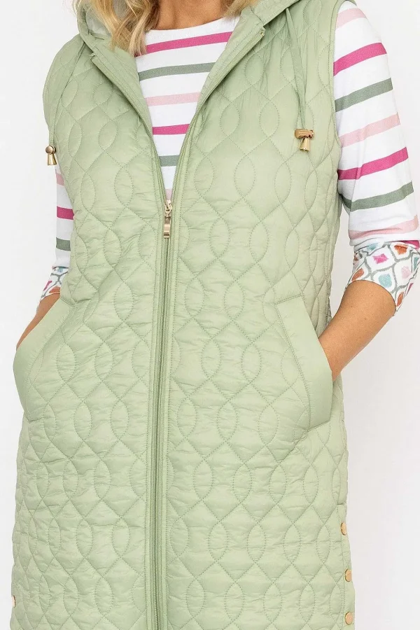Voulez Vous Green Longline Gilet With Hood*Women Classic Fashion